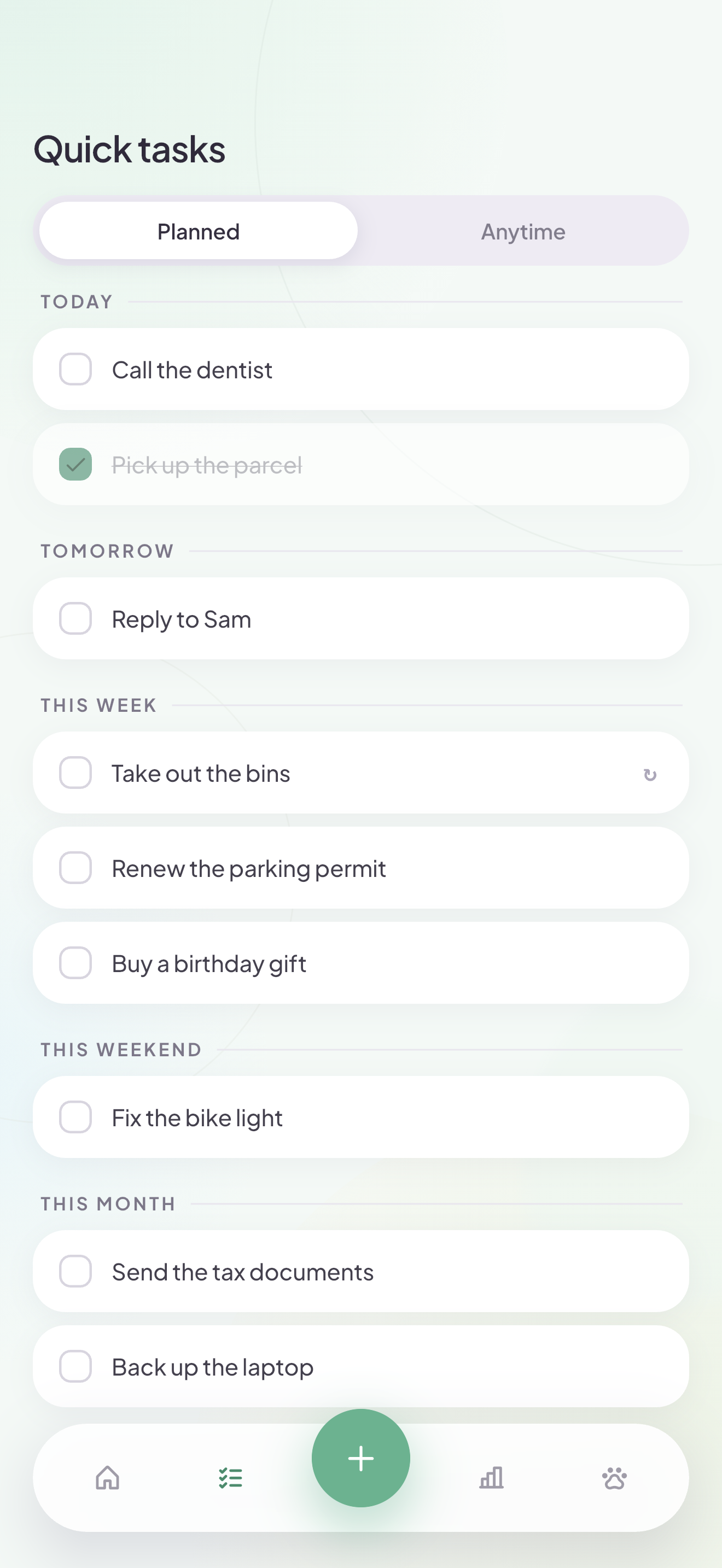 Quick tasks